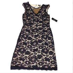 NWT Nicole Miller Lace Cut Out Sheath Dress